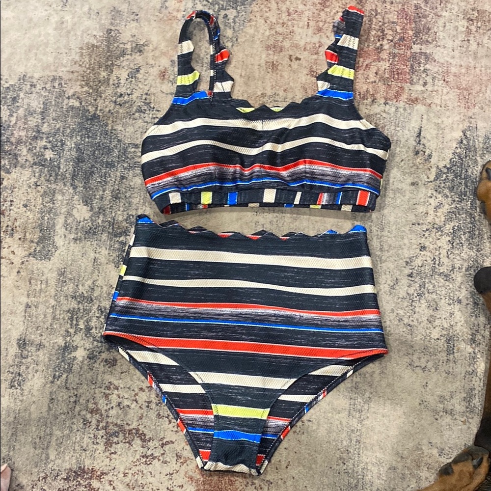 CUPSHE  High Waisted Swim Set Small
